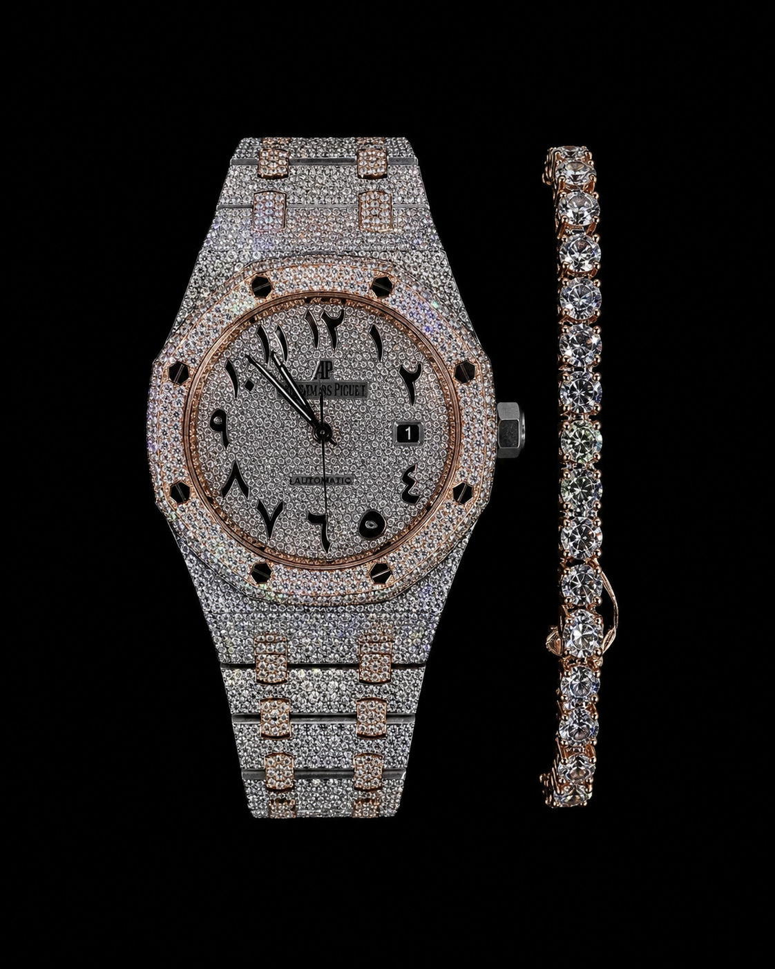 Audemars Piguet with tennis bracelet set