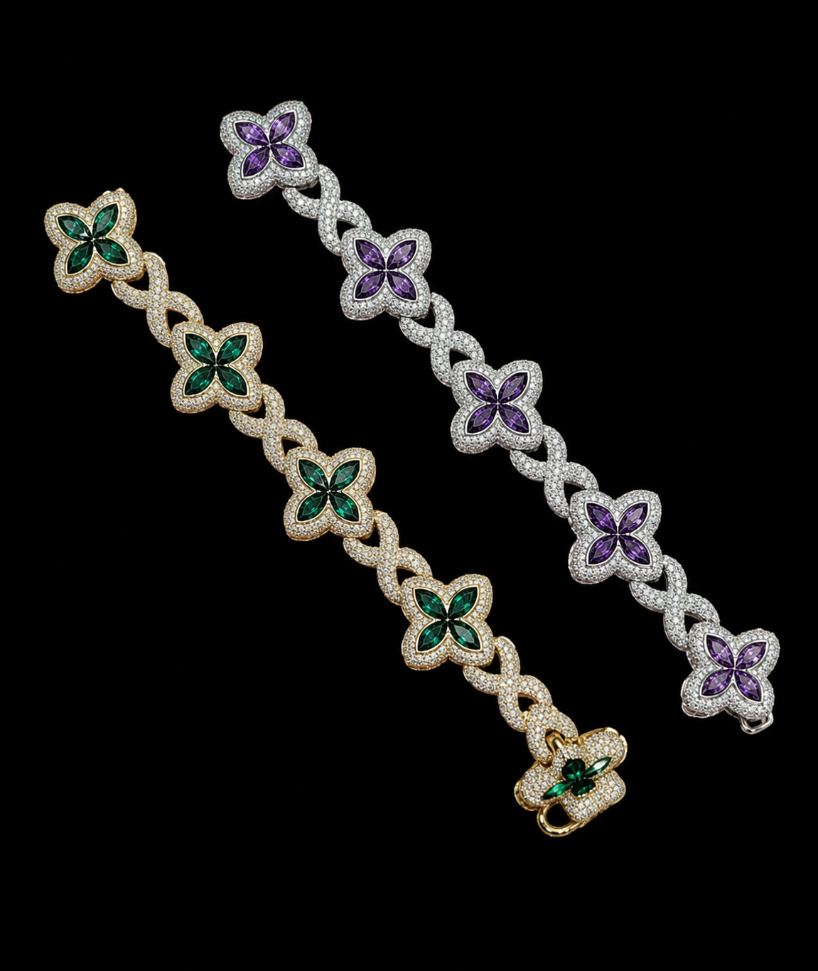 iced out bracelet set