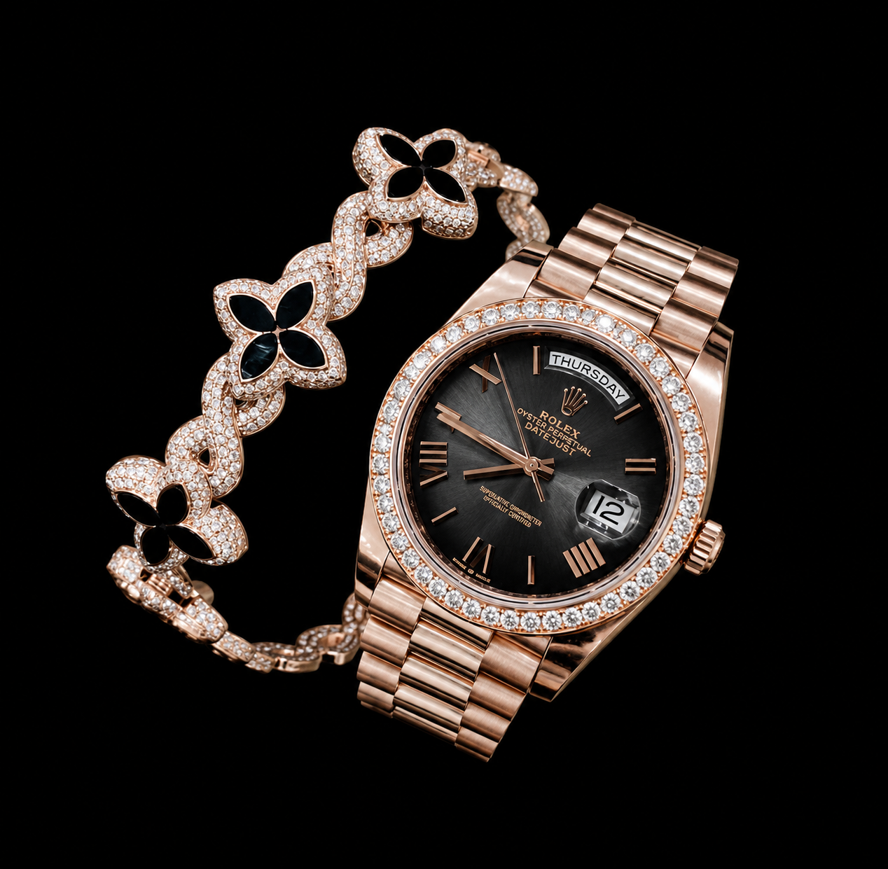 Rolex with matching bracelet
